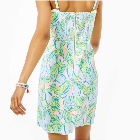 Lilly Pulitzer Mercede Stretch Dress in Urchin Pink Vitamin Sea Smocked - Picture 4 of 16